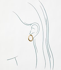 Mother Of Pearl Circle Statement Stud Earrings carousel Product Image 2