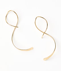 Swirl Pull Through Drop Earrings carousel Product Image 1