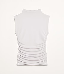 LOFT Versa 360 Knit Ruched Mock Neck Top carousel Product Image 2