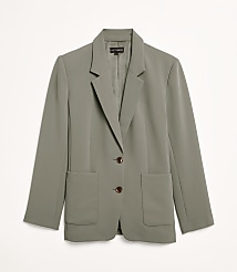 LOFT Versa Crepe Drape Oversized Blazer carousel Product Image 2