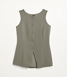 LOFT Versa Crepe Drape High Neck Vest carousel Product Image 5
