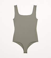 LOFT Versa Ribbed Square Neck Bodysuit carousel Product Image 6