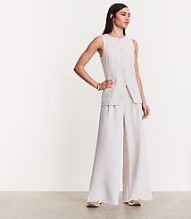 Petite LOFT Versa Crepe Drape High Neck Vest carousel Product Image 1