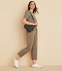Lou & Grey Sandwashed Straight Crop Drawstring Pants carousel Product Image 1