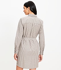Stripe Belted Mini Pocket Shirtdress carousel Product Image 3