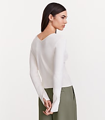 Petite LOFT Versa V-Neck Cardigan Top carousel Product Image 3