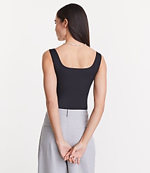 LOFT Versa Ribbed Square Neck Bodysuit carousel Product Image 4