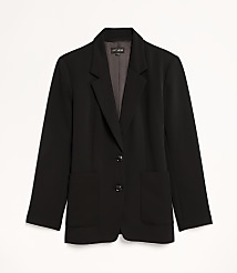 LOFT Versa Crepe Drape Oversized Blazer carousel Product Image 2
