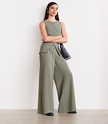 LOFT Versa Crepe Drape High Neck Vest carousel Product Image 1