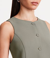 LOFT Versa Crepe Drape High Neck Vest carousel Product Image 4