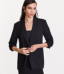 LOFT Versa Crepe Drape Oversized Blazer carousel Product Image 4