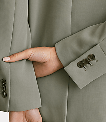 Petite LOFT Versa Crepe Drape Oversized Blazer carousel Product Image 5