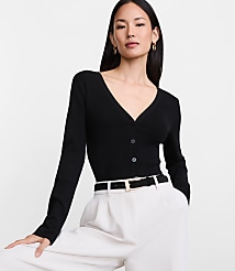 LOFT Versa V-Neck Cardigan Top carousel Product Image 2