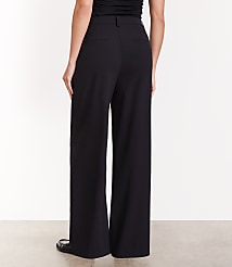 Petite Curvy LOFT Versa Seasonless Stretch Double Pleat Wide Leg Pants carousel Product Image 2
