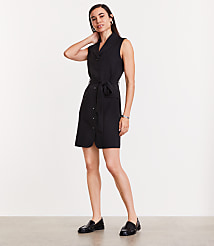LOFT Versa Seasonless Stretch Vest Mini Pocket Dress carousel Product Image 1
