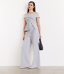 LOFT Versa Seasonless Stretch Asymmetrical Off The Shoulder Top carousel Product Image 1