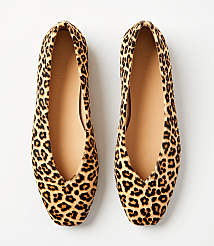 Cheetah Print Haircalf High Vamp Flats carousel Product Image 3