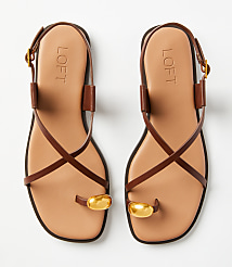 Metal Toe Ring Sandals carousel Product Image 3