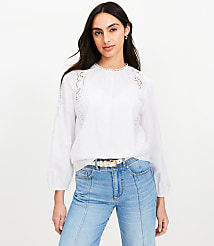 Lace Trim Blouse carousel Product Image 2