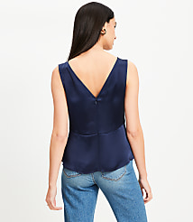 Double V Peplum Tank Top carousel Product Image 3