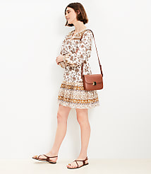 Tall Floral Pleated Flounce Mini Dress carousel Product Image 2