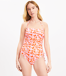 LOFT Beach Swirl Bandeau One Piece Swimsuit carousel Product Image 2