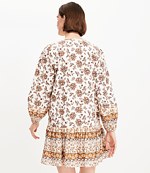 Tall Floral Pleated Flounce Mini Dress carousel Product Image 3