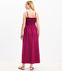 Seersucker Smocked Strappy Maxi Pocket Dress carousel Product Image 3