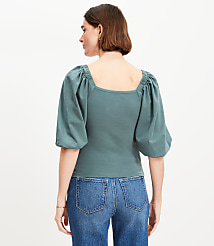 Ruched Bubble Sleeve Top carousel Product Image 3