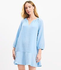 LOFT Beach Triple Cloth Flounce Dress carousel Product Image 1