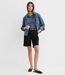 Petite Monroe Chino Bermuda Shorts carousel Product Image 1
