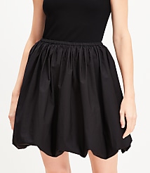 Poplin Ruched Bubble Mini Skirt carousel Product Image 2