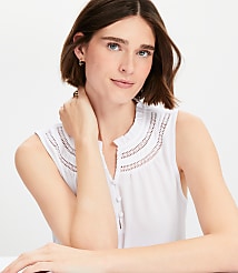 Cutout Ruffle Neck Shell carousel Product Image 2