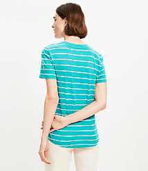 Striped Everyday V-Neck Tee carousel Product Image 2