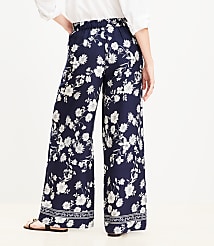 Fluid Pull On Wide Leg Pants in Floral carousel Product Image 4