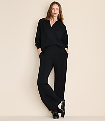 Lou & Grey Scubasoft Pintucked Wide Leg Pants carousel Product Image 1