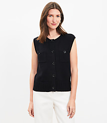 Petite Pocket Sweater Vest carousel Product Image 2