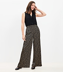 Fluid Pull On Wide Leg Pants in Dot carousel Product Image 1