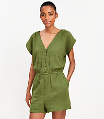 LOFT Beach Triple Cloth Romper carousel Product Image 1