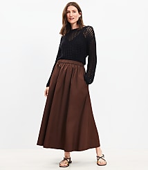 Petite Poplin Pull On Maxi Pocket Skirt carousel Product Image 1