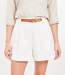Faux Leather Belted Shorts carousel Product Image 2
