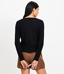 Petite Modern Crew Neck Cardigan carousel Product Image 3