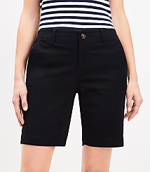 Petite Curvy Monroe Chino Bermuda Shorts carousel Product Image 1