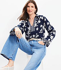 Floral Easy Split Neck Top carousel Product Image 4