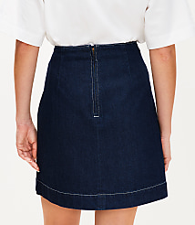 Denim Utility Skirt in Rinse Wash carousel Product Image 3