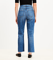 High Rise Straight Jeans in Bright Vintage Wash carousel Product Image 3