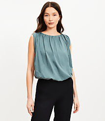 Ruched Bubble Hem Shell carousel Product Image 1