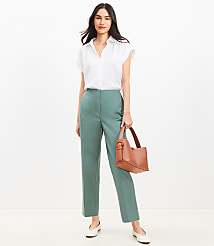 Darted Straight Pants in Twill carousel Product Image 1