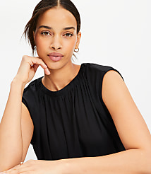 Petite Tie Back Bubble Hem Top carousel Product Image 2