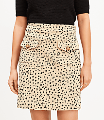 Cheetah Print Twill Mini Pocket Skirt carousel Product Image 2